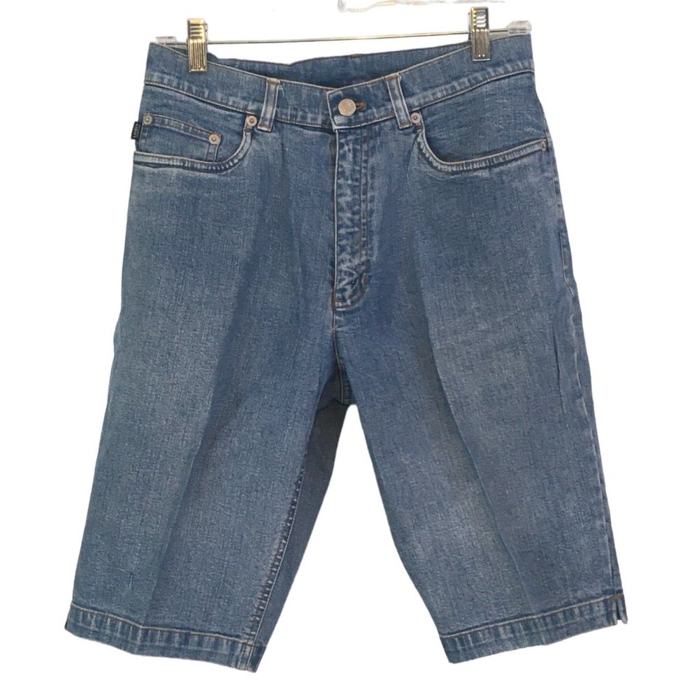 Ralph Lauren Jeans Co Womens Blue Denim‎ Shorts, Starched, 5 pocket, sz 4